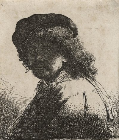 Rembrandt in a Cap and Scarf by Rembrandt van Rijn